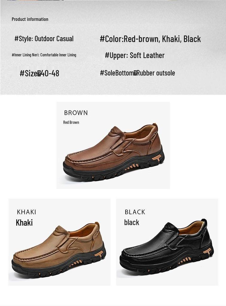 Men's Slip-On Loafers: New Spring Leather Hiking Shoes Collection