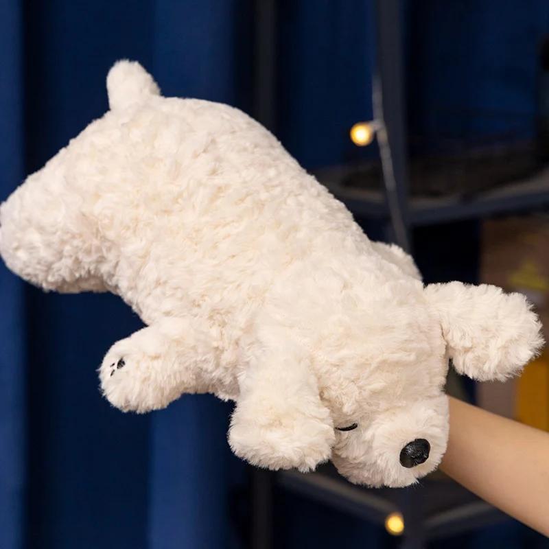 

Имитация лежащего щенка, подушка, мягкая, реалистичная, спящая собака, пудель, плюшевые игрушки, животные, декор комнаты, подарок на день рождения 50cm белый