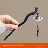 2024 Trendy Retro Chinese Ink Bamboo Fan Tassel Hairpin for Women