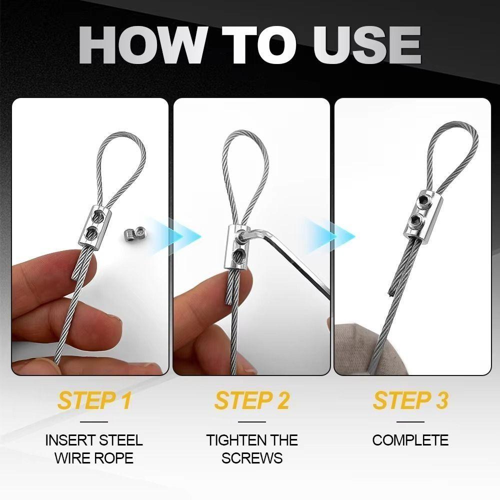 Kupfer Drahtseilklemme Metall Edelstahl Kabelklemme Neu Schrauben Befestigt