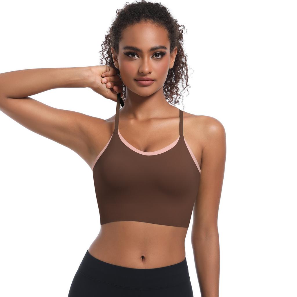 Beautiful Back Top One Cup Seamless Sports Bra Running Fitness Yoga Bra For Women