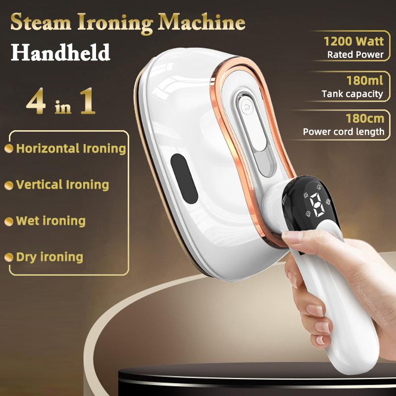 Handheld Steam Iron Foldable Garment Steamer 1200W Power Portable 4 Speed Steamer Touch Screen Rotary Electric Iron