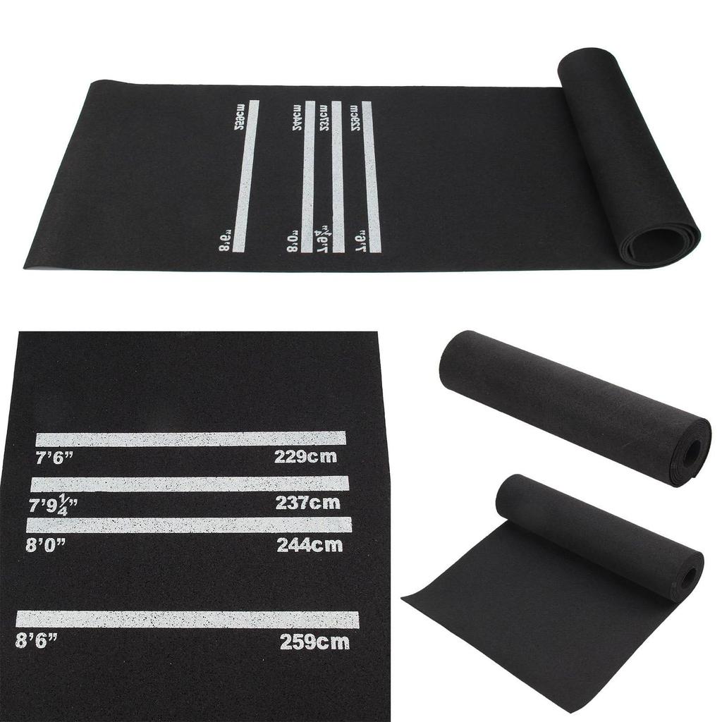 Darts Mat With 4 Standard Throwing Lines - Heavy-duty Non- Floor Protector Mat For Steel And Soft Needle Darts - Dimensions: 300 Cm X 62 Cm