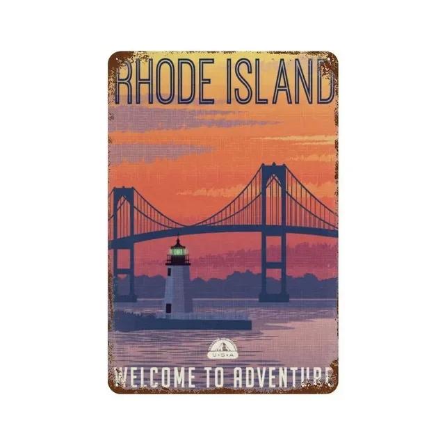 Vintage City View Metal Tin Signs  Landscape Plaque Wall Decoration Posters for Man Cave Home Cafe Garden Club Bar  Iron Pain