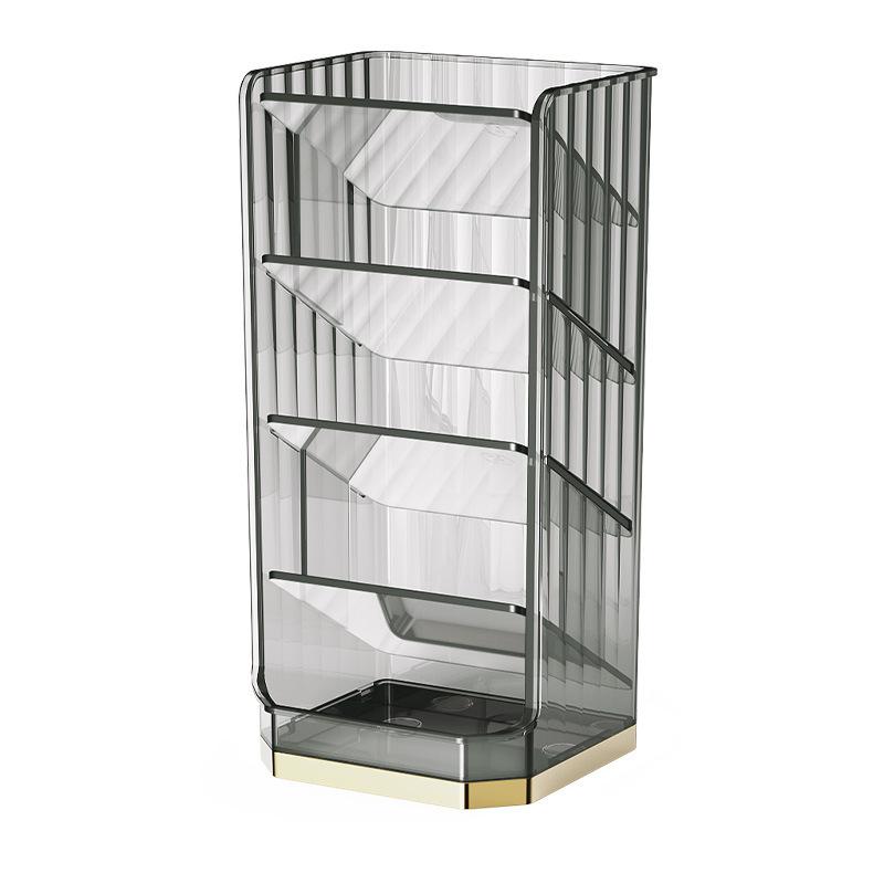 

Luxury Viral-Worthy Cosmetic Organizer Dustproof Layered Desktop Storage Box for Lipstick Mask Skincare Makeup Brushes