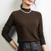 Ankola Red Semi-turtleneck Wool Fleece Bottoming Shirt with Autumn and Winter New T-shirt Medium Neck Slim-fit Top