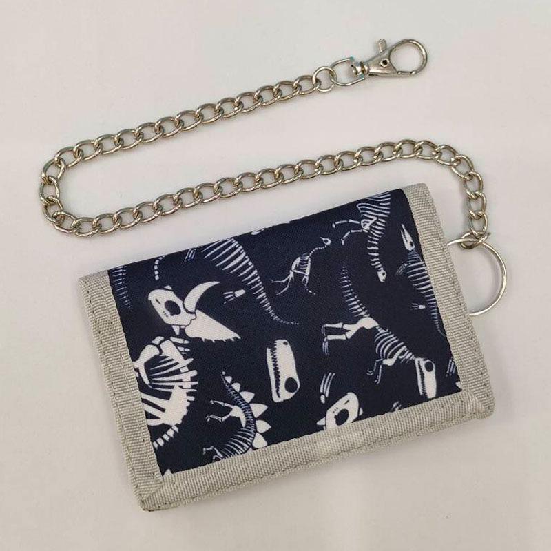 Складной кошелек с принтом Цепочка для трансграничного использования с карабином Портативный кошелек для монет для студентов и детей 990₽
