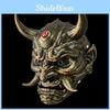 Christmas And Halloween Silver Copper Hannya Mask Resin Party Prop For Cosplay And Celebrations