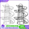 Spiral Egg Rack Wrought Iron Egg Stand Multi-functional Metal Spiral Egg Basket Creative Egg Storage Shelf Kitchen Supplies