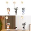 Astronaut Statue with Light Resin Figurine Artwork Gift Crafts Tabletop Ornament