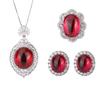 Jewelry Dan Shape Treasure Pendant 18 * 20 Ring 13 * 18 Earrings 10 * 12 Women'S Set