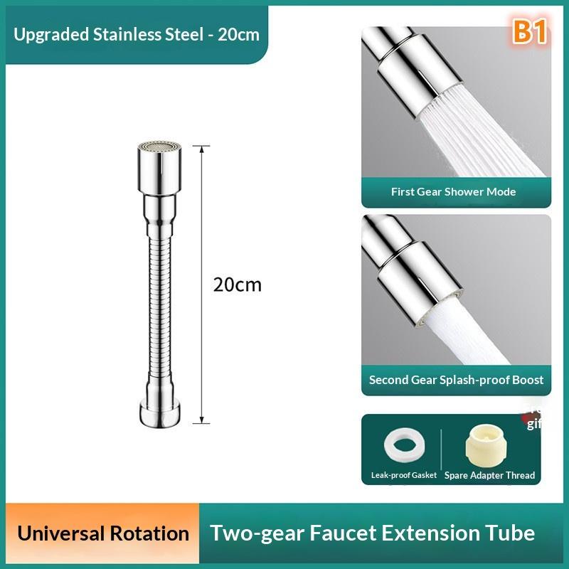 Water-saving Faucet Extender Stainless Steel for Bathroom Sink and Washbasin