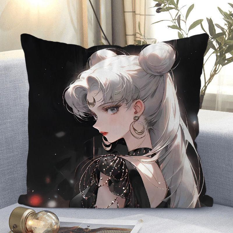 Cushion Pillow, Cute Water Ice Moon Hare Animation Peripheral Bed Sofa Decorative Pillow