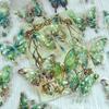 20pcs Ice Crystal Laser Butterfly Decorative PET Stickers Retro Handbook Material Scrapbooking Label Diary Journal Planner