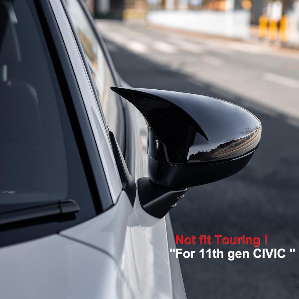 CKE 2pcs Compatible with Honda Civic 2026 2025 2024 Accessories Aggressive Look Sport Door Side Mirror Cover Exterior Rearview Mirror Guard Cover
