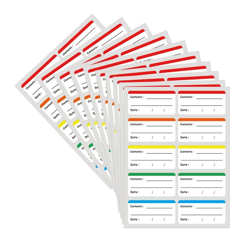 

Removable Labels 6x3cm, 100 pcs, Food Storage Labels, Kitchen Fridge Labels, Spice Bottle Labels, Sorting Stickers