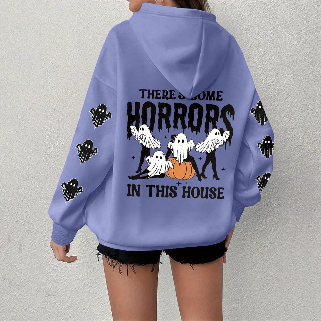 Women's Sweatshirt Casual Long Sleeve Atmosphere Top Loose Popular Round Neck Pullover Sweatshirt Top