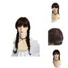 Wednesdays Addams Family Hair Knitting Wig – Halloween Cosplay Party Style