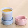 1Pieces Outdoor Retractable Travel Coffee Cup Wheat Straw Made Telescopic Folding Teacups Outdoor Tableware