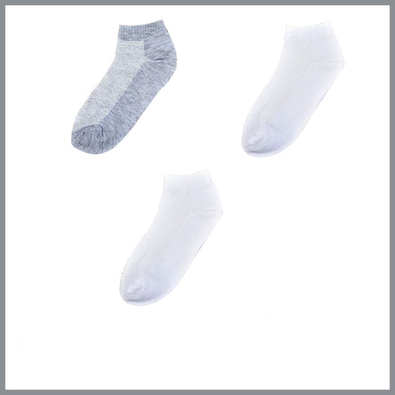 6Pcs=3Pairs/Lot Solid Mesh Men's Socks Short Invisible Ankle Summer Cotton Breathable Thin Male Boat Plus Size Eu 38-47