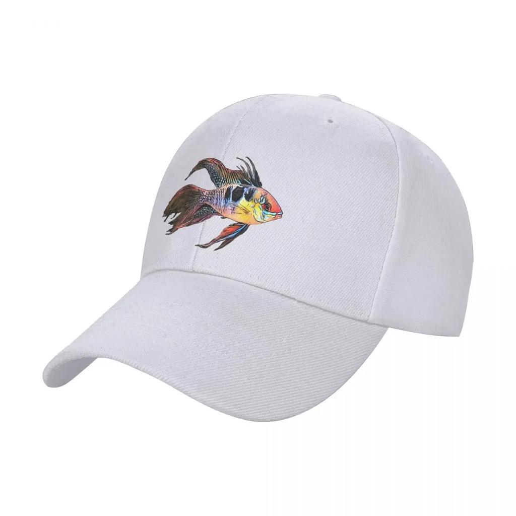 German Blue Ram Cichlid Baseball Cap Derby Hat Dad Hat Winter Hat Luxury Woman Mens