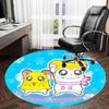 1pc Winter Hamsters Round carpet, Made of Polyester,Perfect for Decorating Office Chairs, Living Rooms