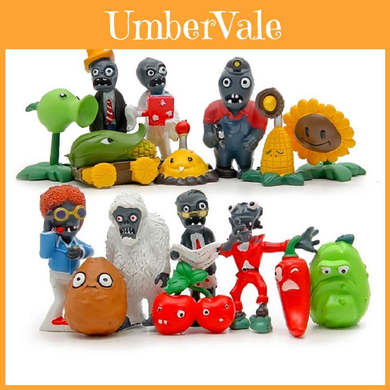 Premium Quality 16pcs Set Of New Plants Vs. Zombies Pvc Anime Action Figures For Kids
