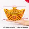 Feng Shui Gold Ingot Ornament for Wealth: New Year Hollow Plastic Candy Box Decor