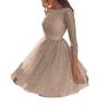 Women Long Sleeve Dress High Waist Evening Dress Cocktail Party Dress Ladies Trendy Slim Dress