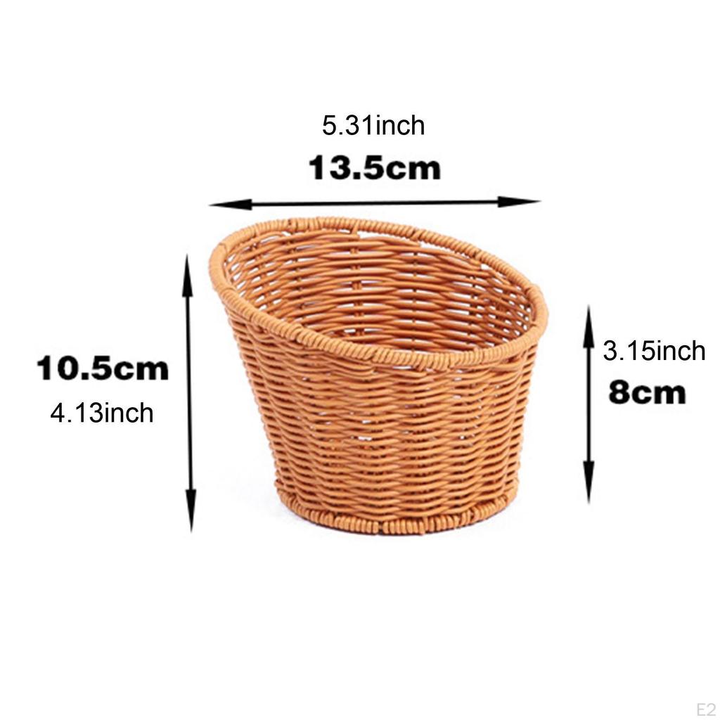 Tkaný kulatý koš Dekorativní drobnosti Zelenina Ovoce Jídlo do skříně Koupelna Domov