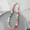 New Colorful Acrylic Heart Beaded Choker Necklace For Women Trendy Resin Love Clavicle Chain Collar Valentine'S Day Jewelry Gift