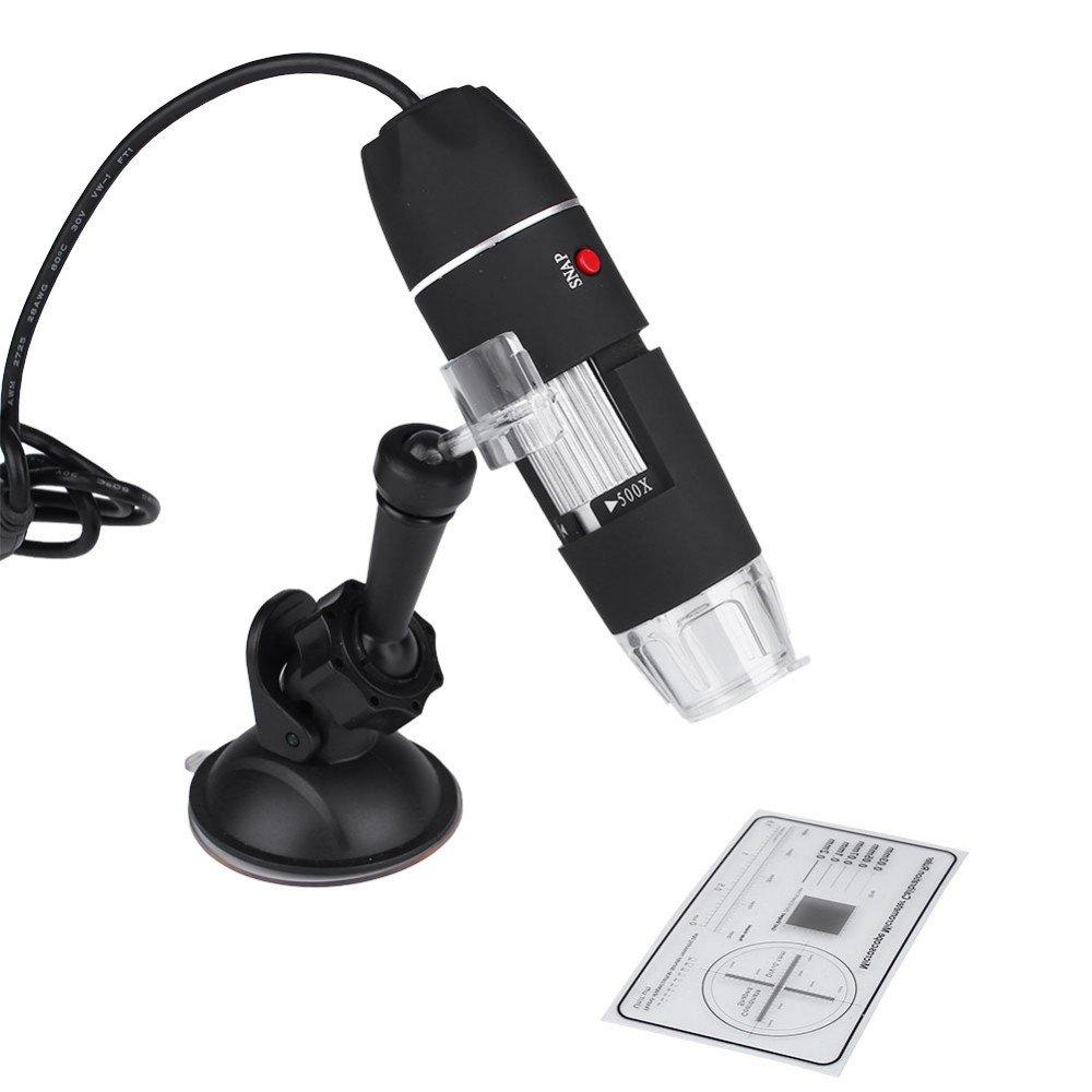 zmart 1600X 1000X USB Microscope, Handheld Portable Digital Microscope with Interface, Electron Microscope, Bracket, 8 LEDs