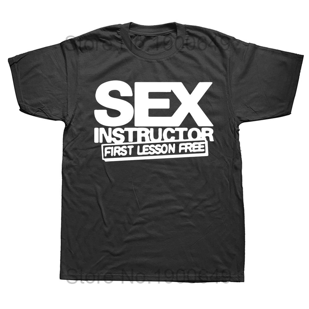 Maglietta Estiva Divertente con Stampa Istruttore di Sesso Scherzo Umoristico Girocollo Manica Corta Casual Unisex Maglietta Hip Hop Streetwear Magliette per Adulti