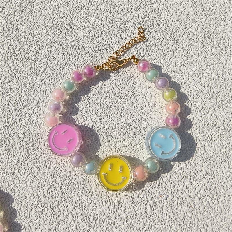 Pet necklace Colorful mixed-color flower pendant Beaded cat cat dog collar collar European and American sweet princess