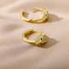 Punk Cz Stone Crystal Panther Hoop Earrings  For Women Animal Leopard Head Earrings Exaggerated Party Jewelry Gift Bijoux Femme