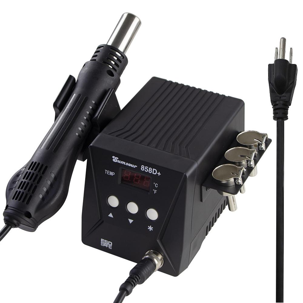 

Hot Air Heat Gun 110V / 220V 700W 858D+ Soldering Station LED Digital ESD BGA Rework Desoldering Solder Station Welding Repair