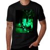 Green Glow Tshirt Minimalist Plain Crew Neck Tshirt