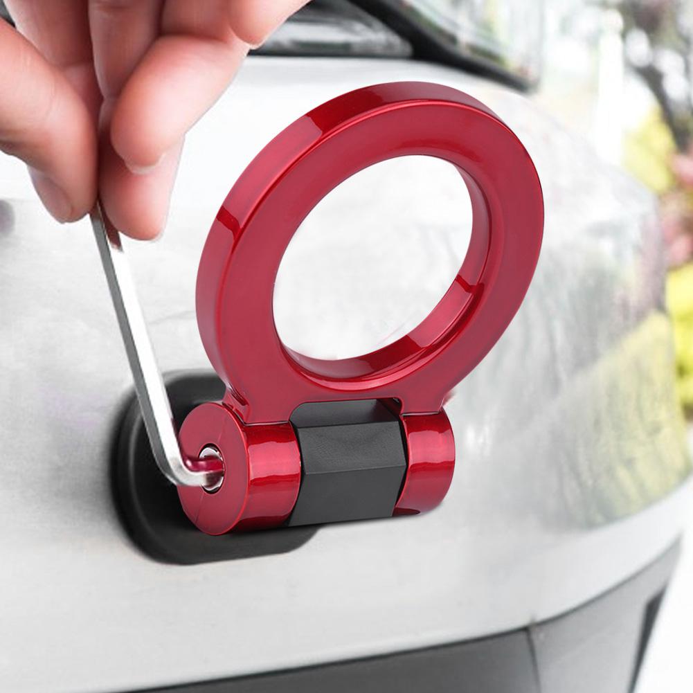 

Car Modified Adhesive Traction Round Ring Towing Bars Trailer Hook Decoration (Red) червоний