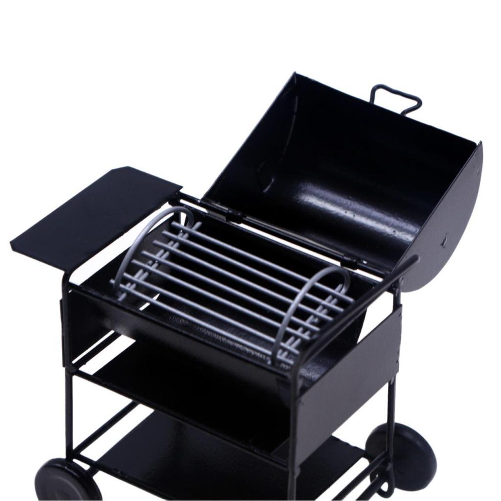 Miniature Black Iron BBQ Grill Dollhouse Ornament
