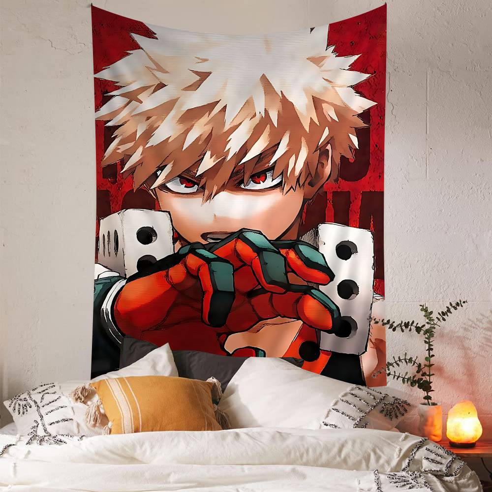 My H-Hero Academia B-Bakugo Katsuk Hanging Bohemian Tapestry Bohemian Wall Tapestries Mandala Cheap Hippie Wall Hanging