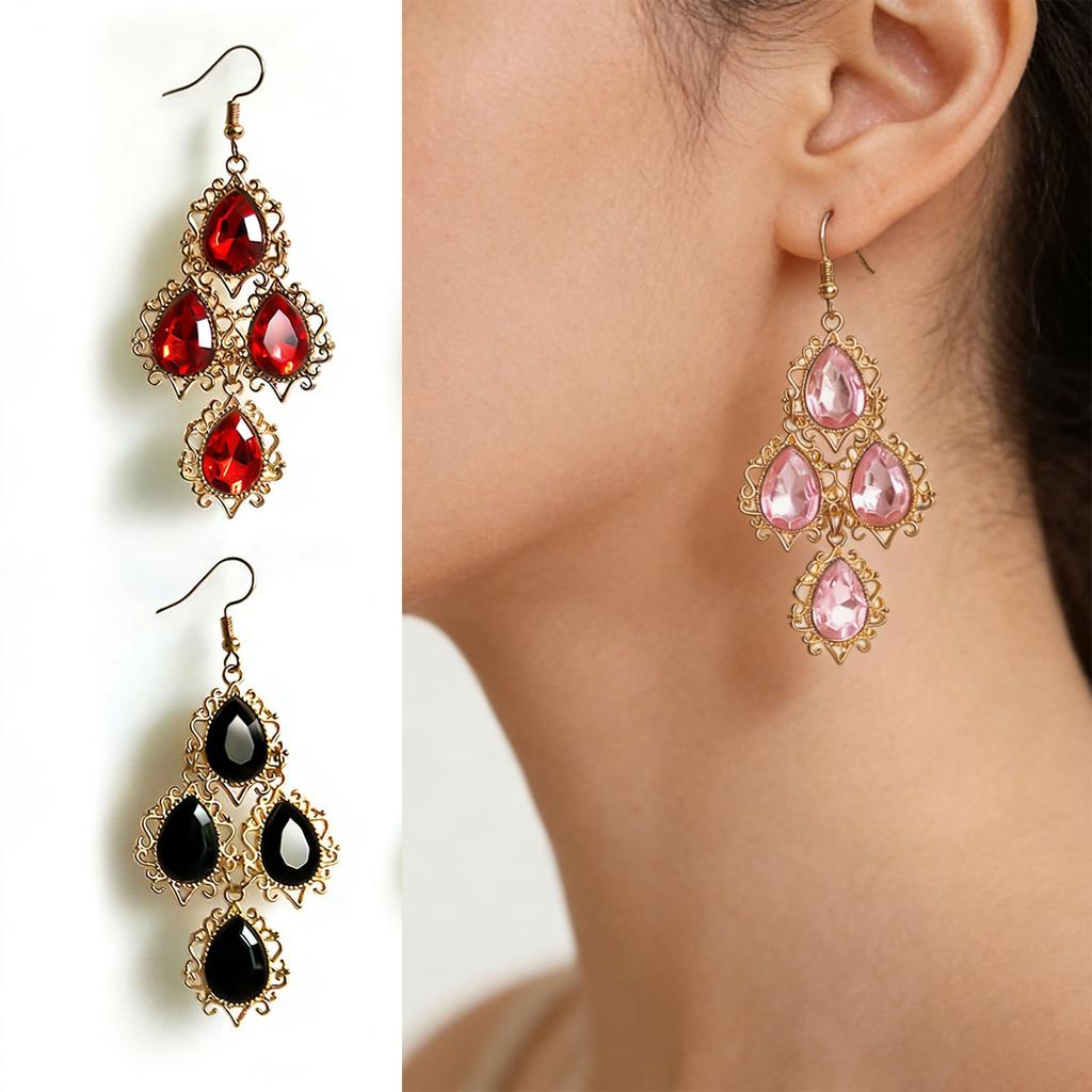 Pair of Beautiful Multicolor Dangle Earrings Drop Designs Elegant Comfortable for Women Daily Wear