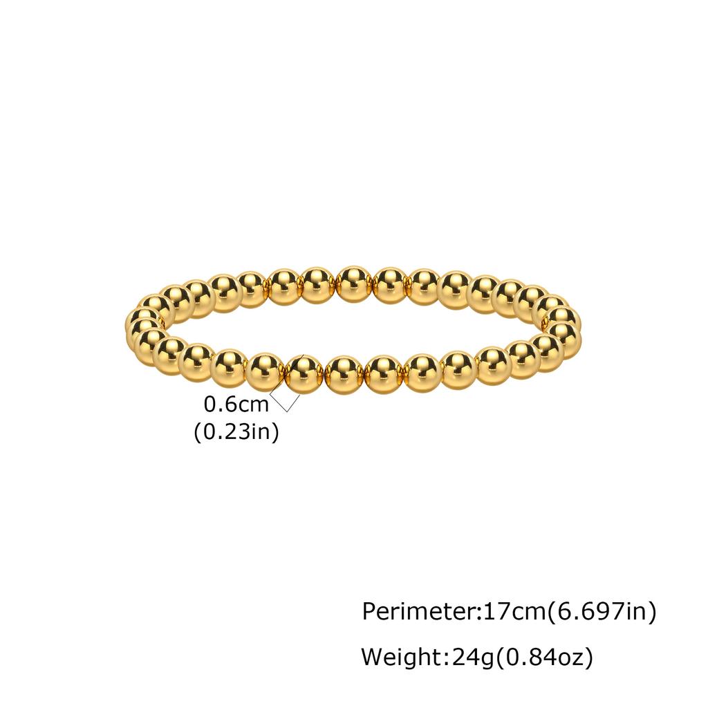 Women's Stainless Steel Beaded Ball Bracelet, Pearl Bracelet, Non-Tarnish Stackable Jewelry Adjustable Wedding Accessories