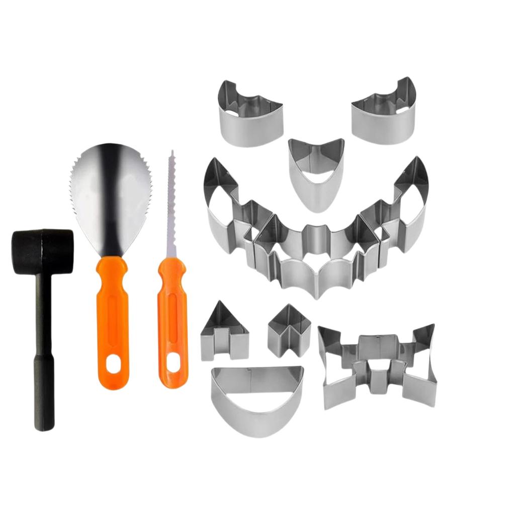 Halloween DIY Stainless Steel Lamp Carving Knife Mold Set Of 13 Lamp Carving