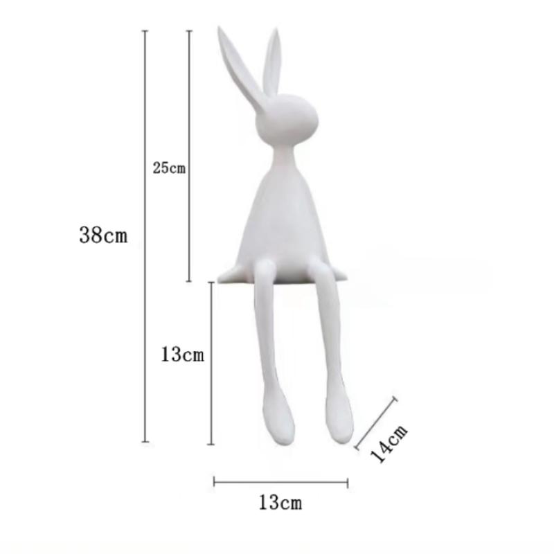 Creative Home Decor Rabbit Statue Abstract Art Sculpture Desk Living Room TV Cabinet Wine Cabinet Handicrafts Ornaments