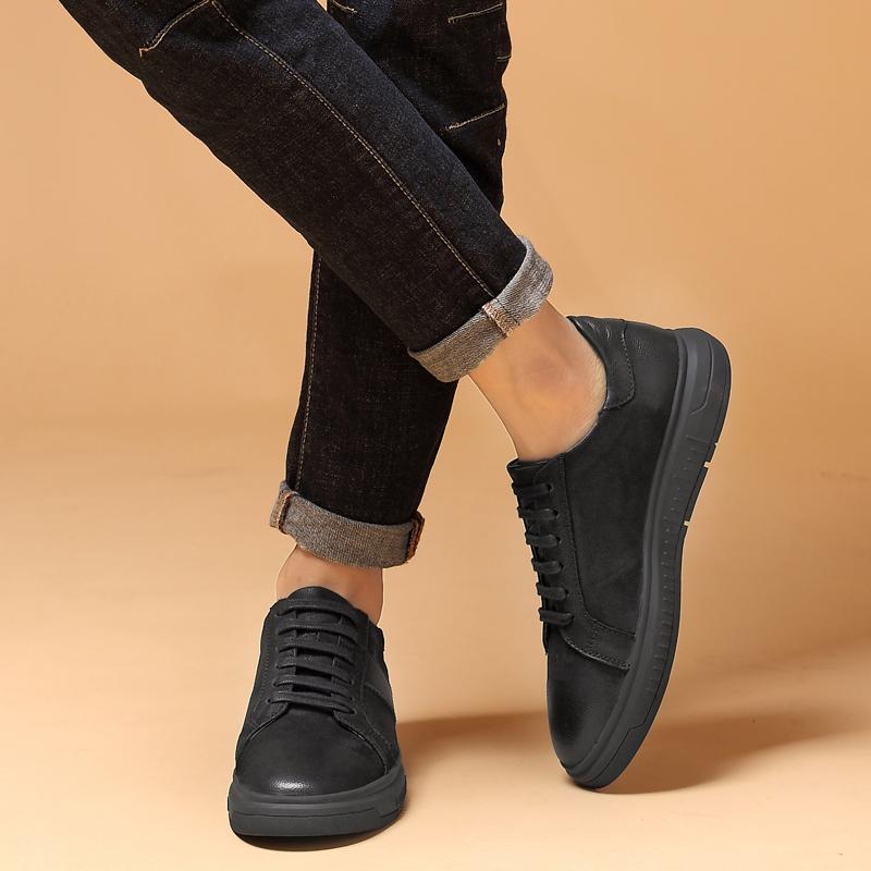 Fashion New Men's Casual Shoes Trendy Luxury Brand Designer Shoes Genuine Leather Comfy Breathable Men Shoes Outdoor Non-Slip Sneackers