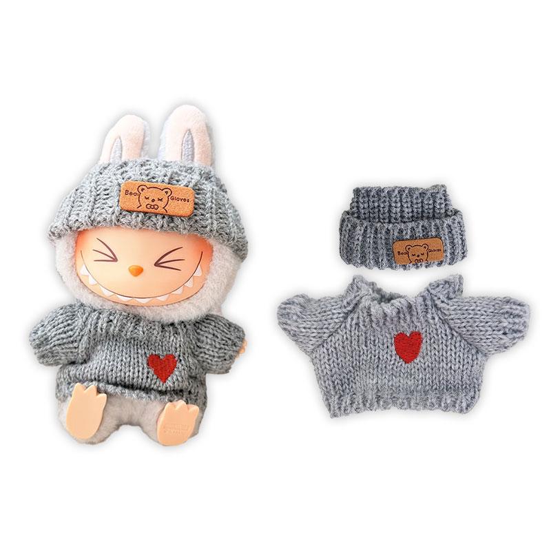 Fashion Doll Clothes Set For Labubu 17cm Outfit Dolls Stylish Plush Doll Clothes and Accessories For Kids Girl Birthay Xmas Gift