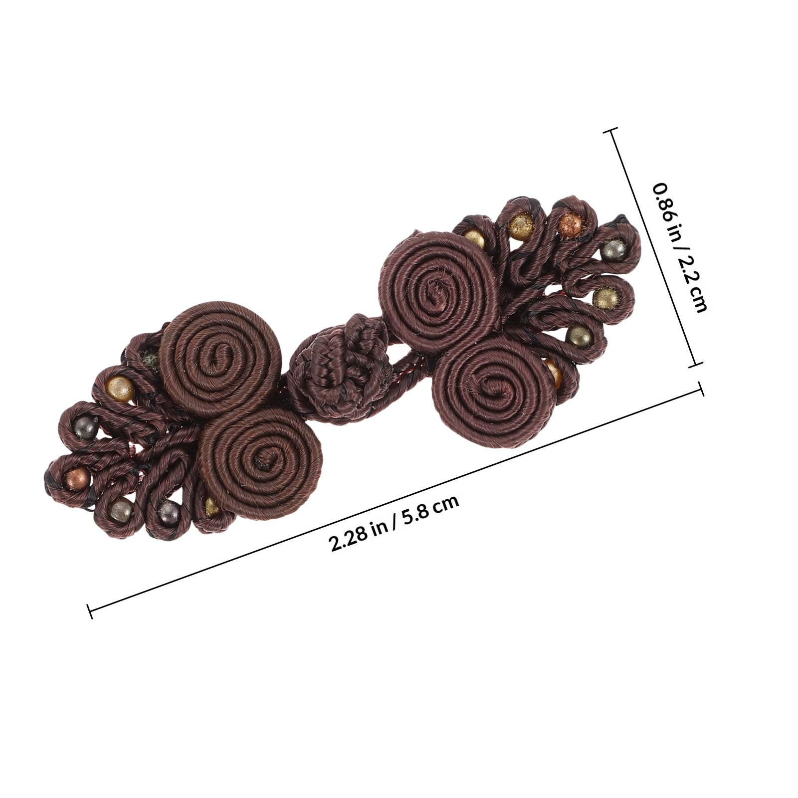 

10Pcs Decorative Buttons Chinese Knots Inspired Cheongsam Fasteners for Clothing DIY Sewing Projects Fashionable Closure кавовий