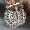 Trendy  Color Hollow Circle Hoop Earrings For Women Fashion Korean Style U Shape Earrings Wedding Engagement Party Jewelry