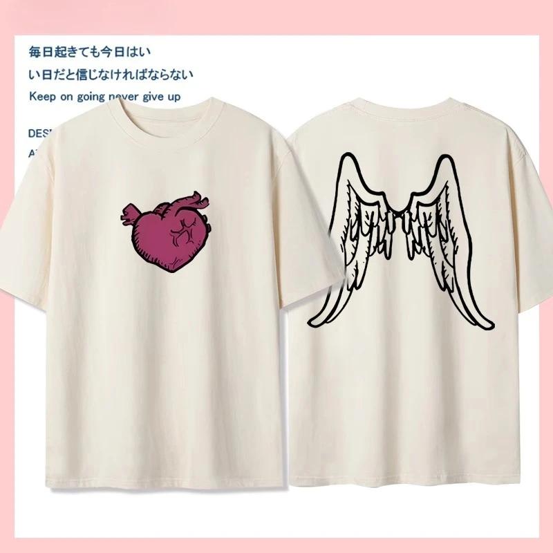 Hatsune Deco27: A Sad Girl's Desire and Fantasy Merchandise, Pure Cotton Short-sleeved T-shirt, 2D Half-sleeved Summer