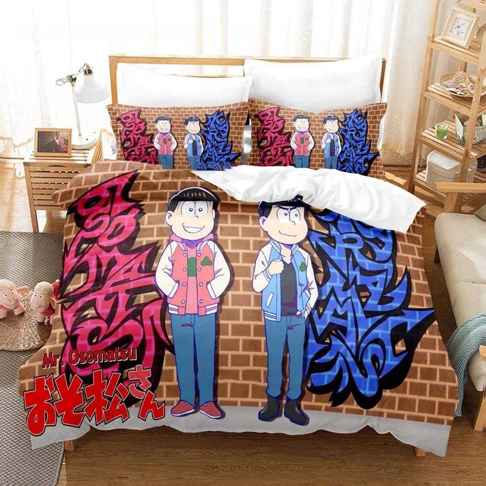Osomatsu-san Bedding Set Single Twin Full Queen King Size Bed Set Adult Boy Bedroom Duvet Cover Sets 3D Print Anime